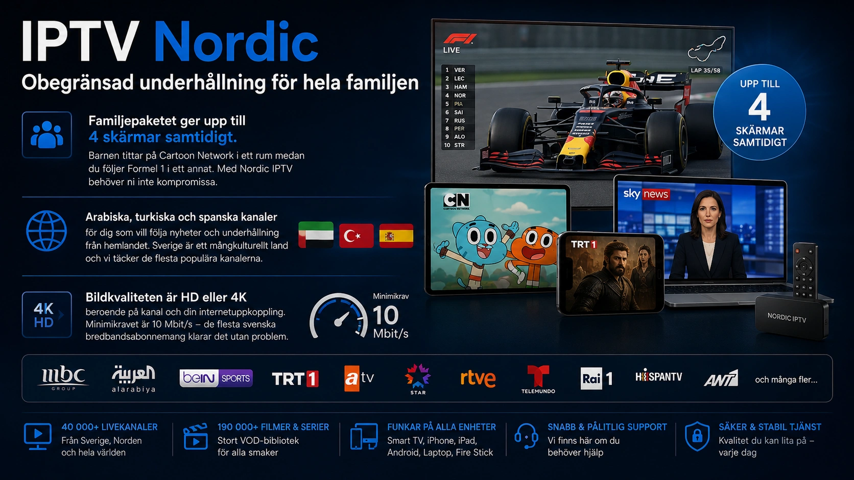 IPTV Nordic – Obegränsad underhållning för hela familjen